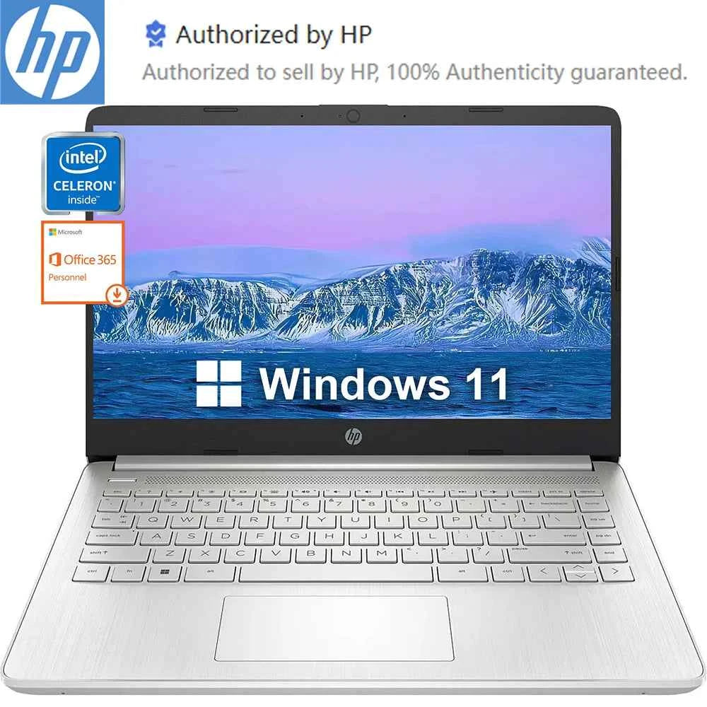 Notebook Intel HP Newest 14" Business Laptop, Celeron 384GB 128GB