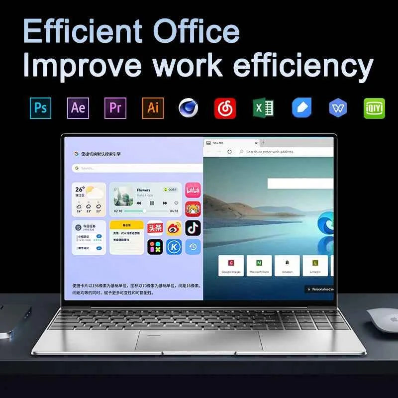 Notebook Ultra Slim Laptop 15.6" N95 32GB 2048GB Silvery 16GB 1024GB