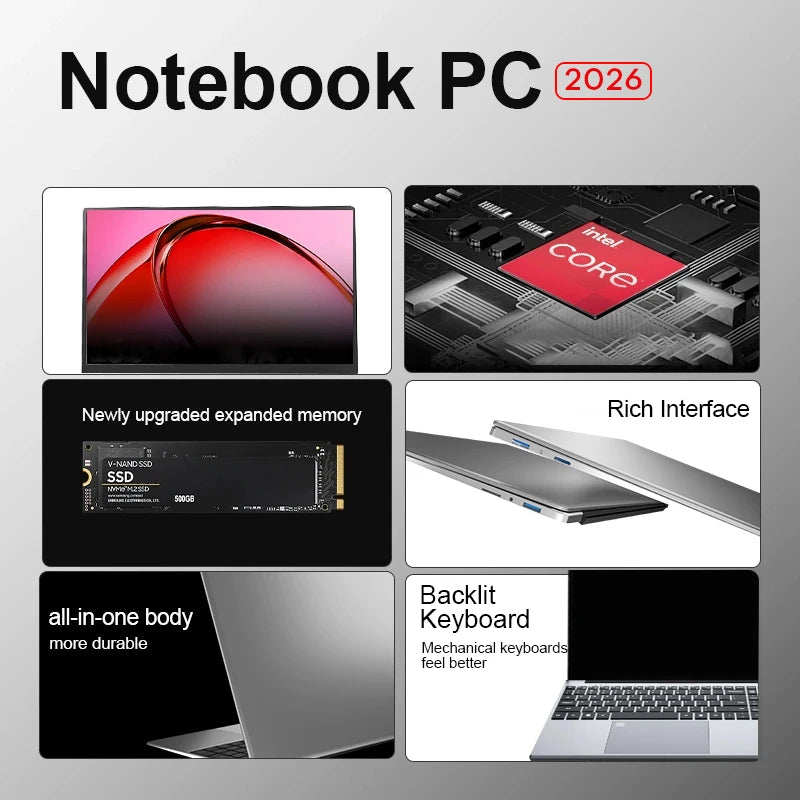 Notebook Intel New Ultra Slim Laptop 15.6" 16GB 2TB i9-10980HK 16GB