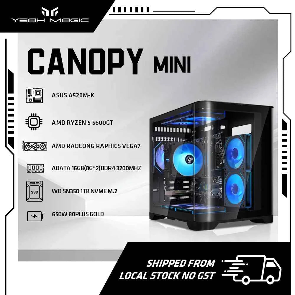 SSD AMD YEAH MAGIC Gaming Desktop Ryzen 5 16GB 3.9GHz Ryzen 5 5600GT
