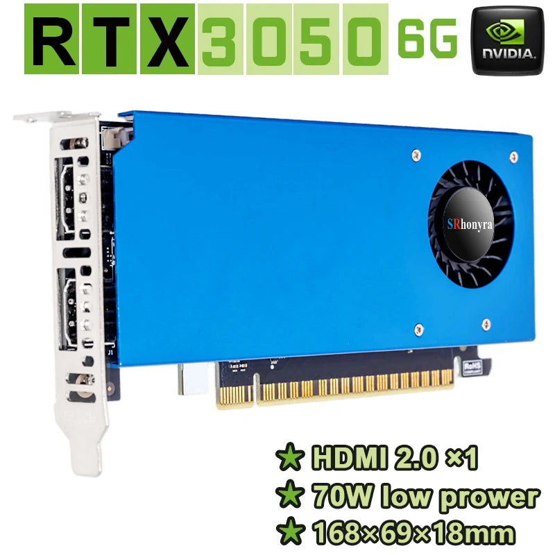 Placa de Vídeo SRhonyra Geforce RTX 3050 6GB Low RTX 3050 6G DH RTX