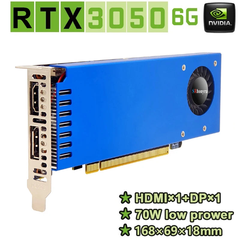 Placa de Vídeo SRhonyra Geforce RTX 3050 6GB Low RTX 3050 6G DH RTX