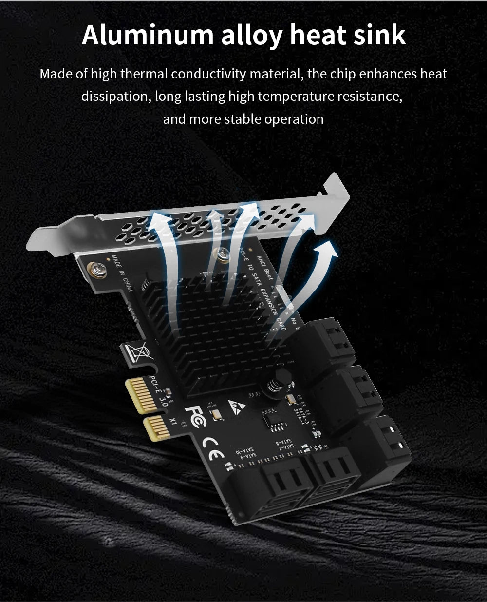 TISHRIC PCI-E 1x 4x 16x To PCIE 1X to 10 Sata PCIE 1X to 6 Sata PCIE
