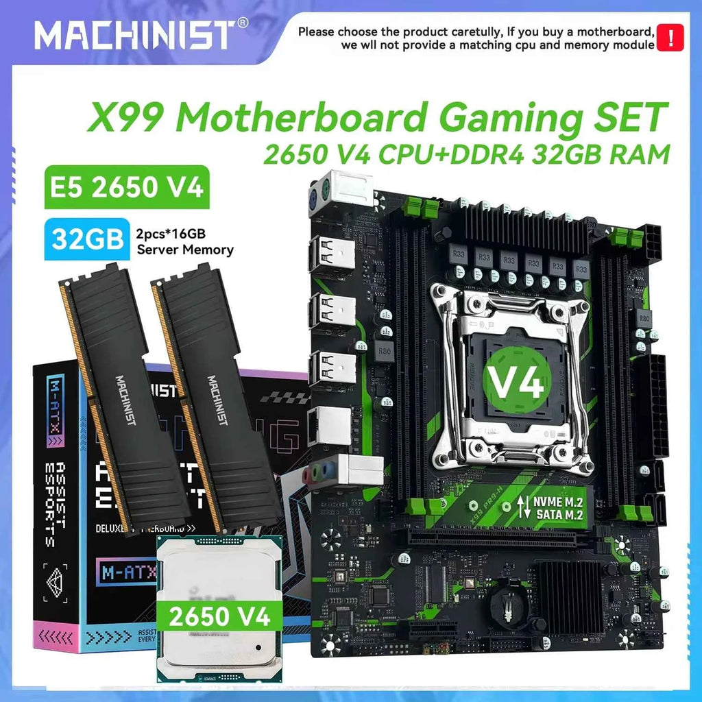 Placa-Mãe Intel MACHINIST X99 PR9-H Gaming Motherboard optional 32GB