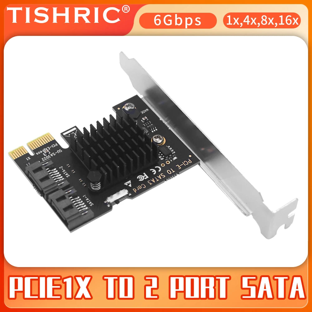 TISHRIC PCI-E 1x 4x 16x To PCIE 1X to 10 Sata PCIE 1X to 6 Sata PCIE