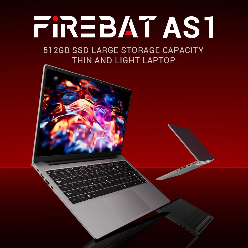 Notebook AMD Firebat AS1 Laptop Ryzen5 7430U 16GB 512GB 3200Mhz 15.6