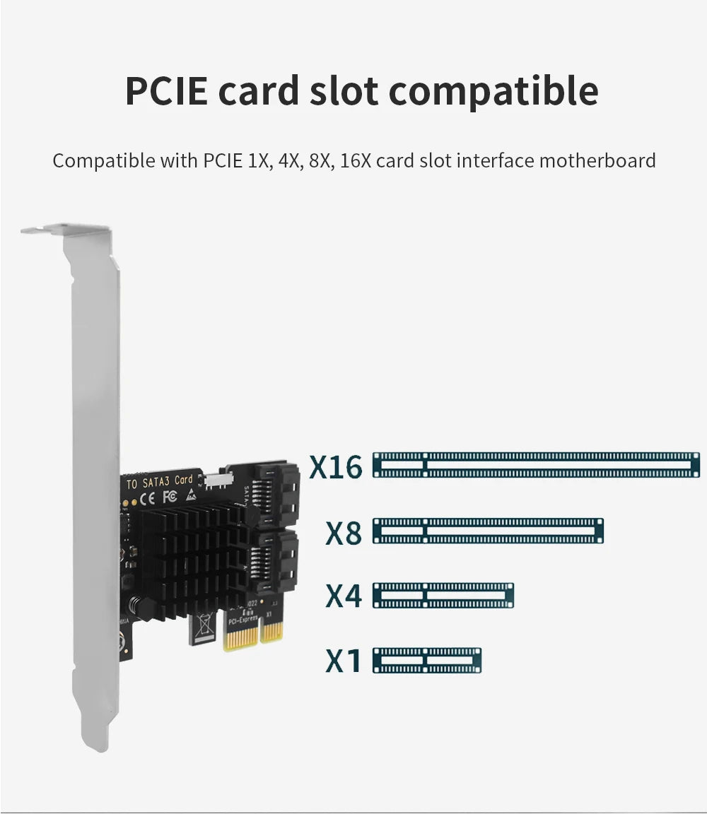 TISHRIC PCI-E 1x 4x 16x To PCIE 1X to 10 Sata PCIE 1X to 6 Sata PCIE