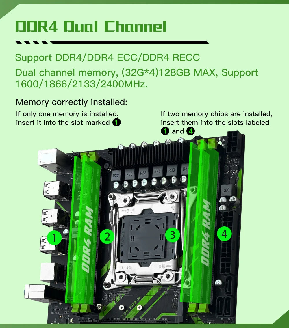 Placa-Mãe Intel MACHINIST X99 PR9-H Gaming Motherboard optional 32GB