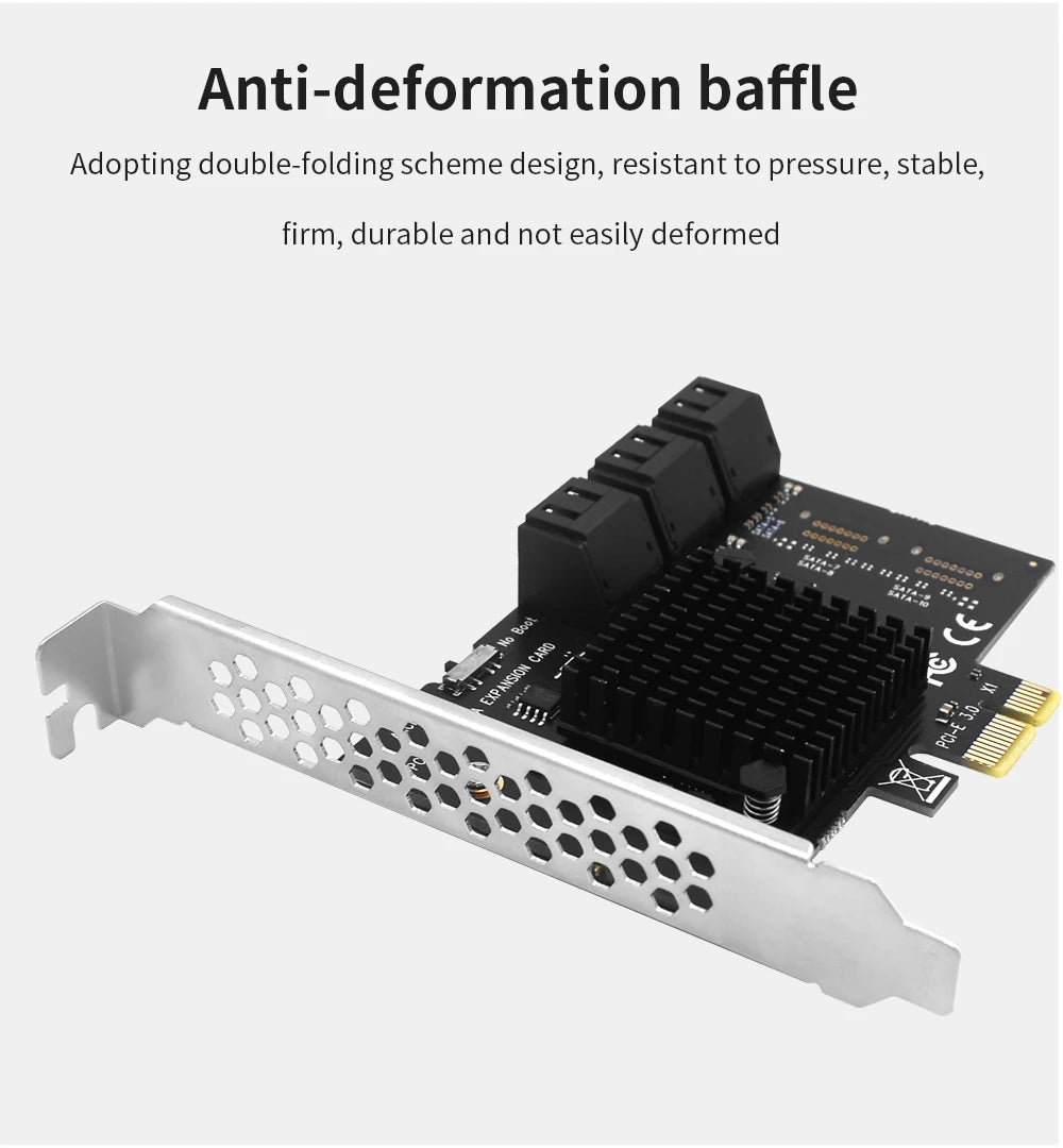 TISHRIC PCI-E 1x 4x 16x To PCIE 1X to 10 Sata PCIE 1X to 6 Sata PCIE