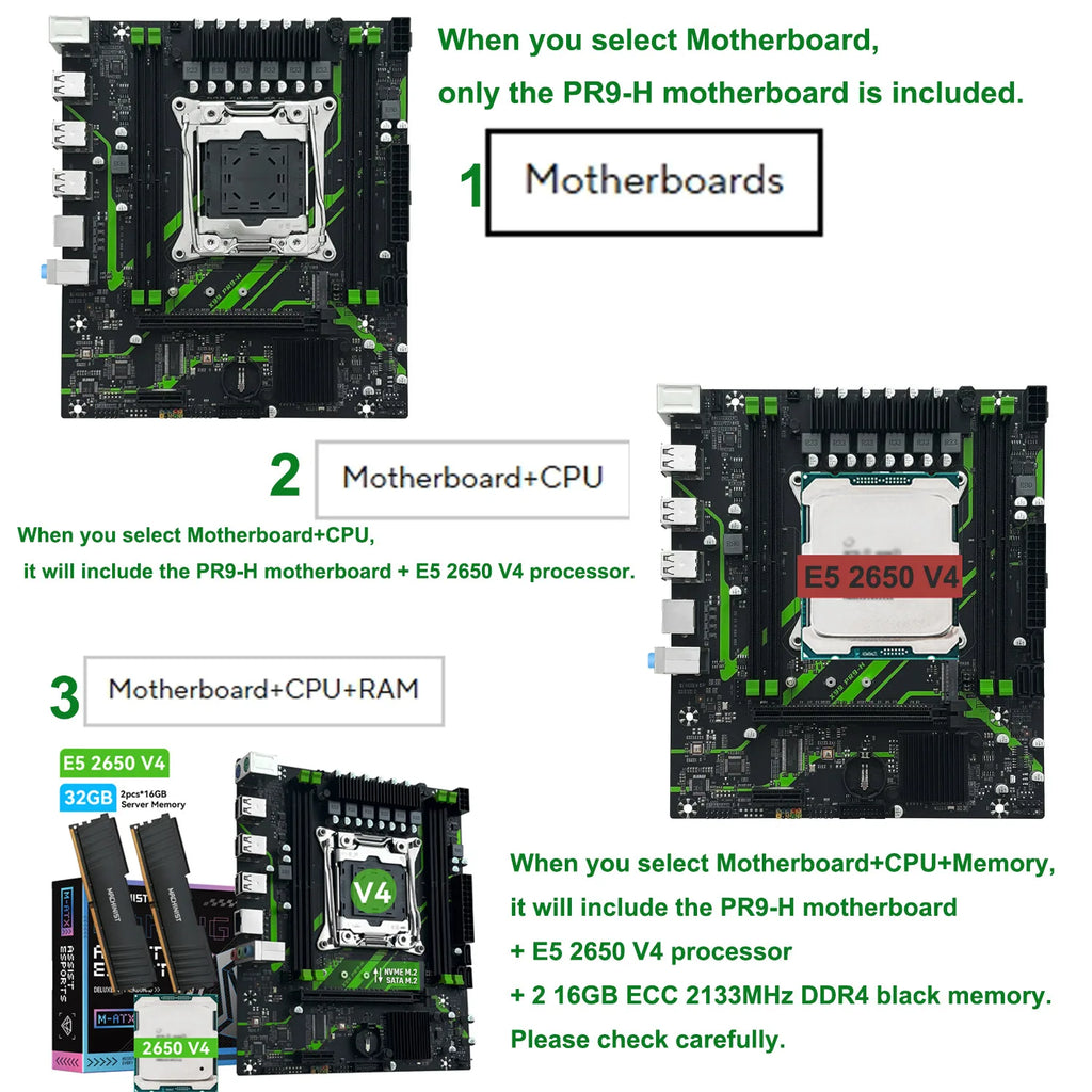 Placa-Mãe Intel MACHINIST X99 PR9-H Gaming Motherboard optional 32GB