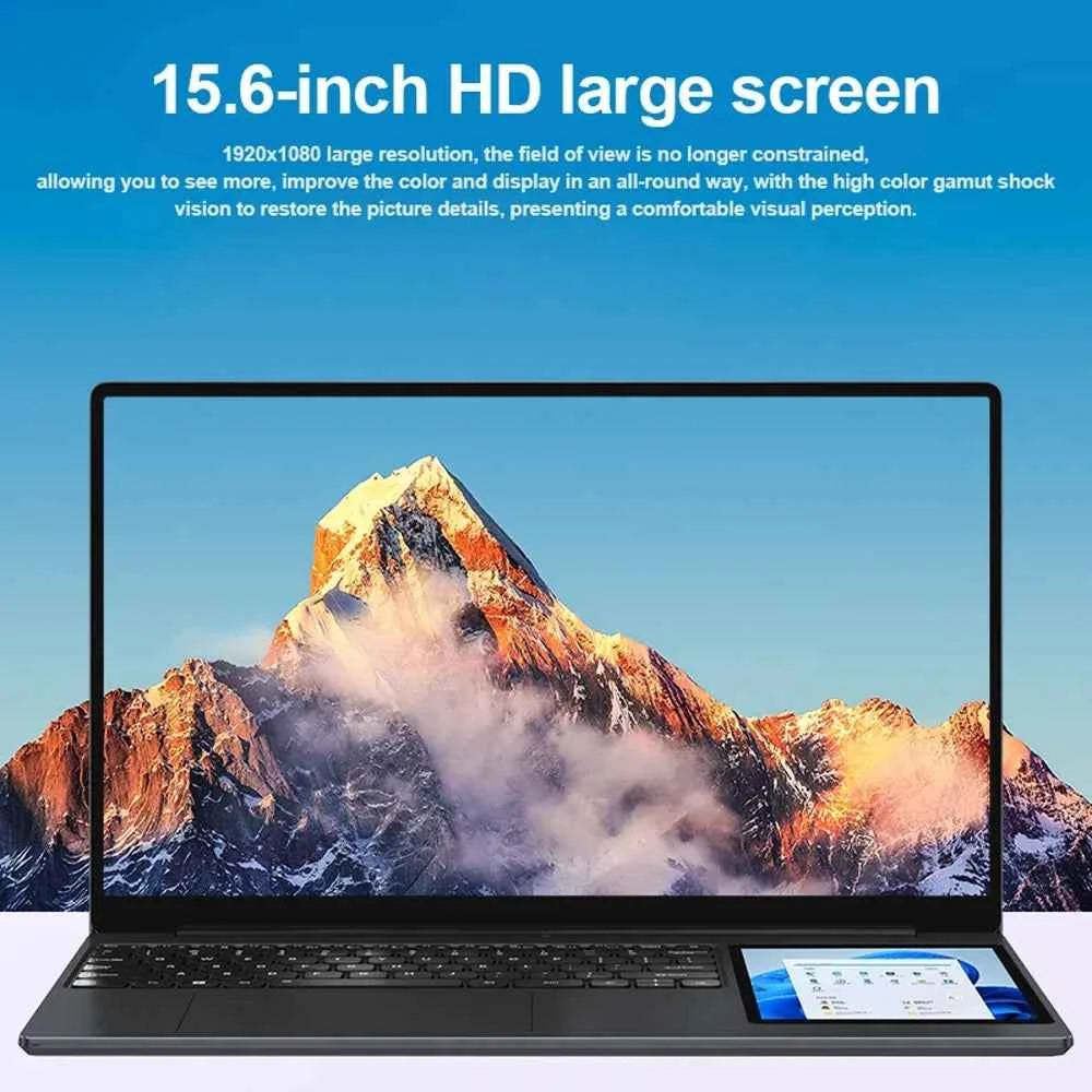 Notebook Intel CRELANDER laptop 15.6" +7" Touch Screen 32GB 1TB 16GB