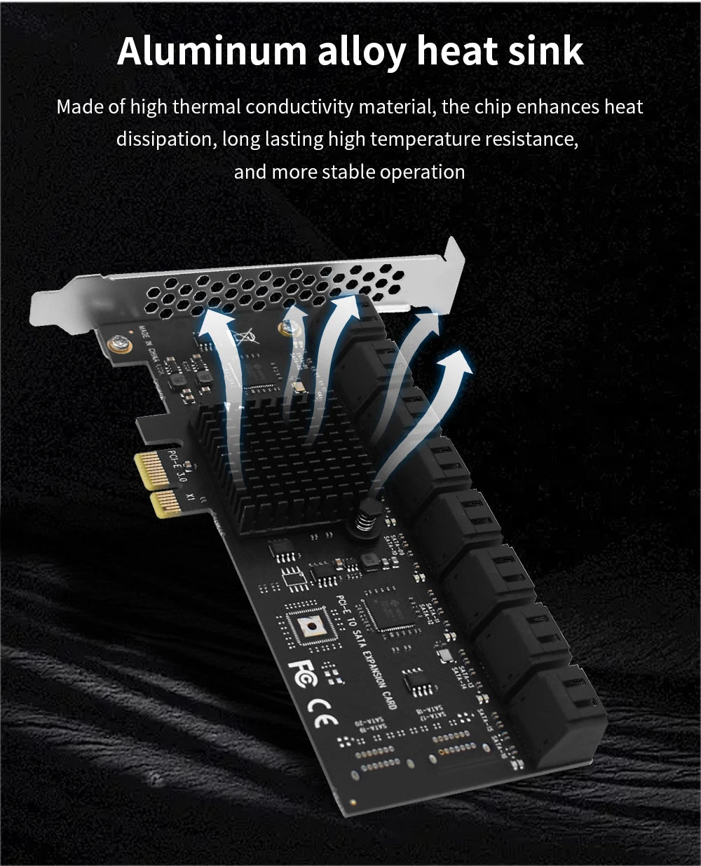 TISHRIC PCI-E 1x 4x 16x To PCIE 1X to 10 Sata PCIE 1X to 6 Sata PCIE
