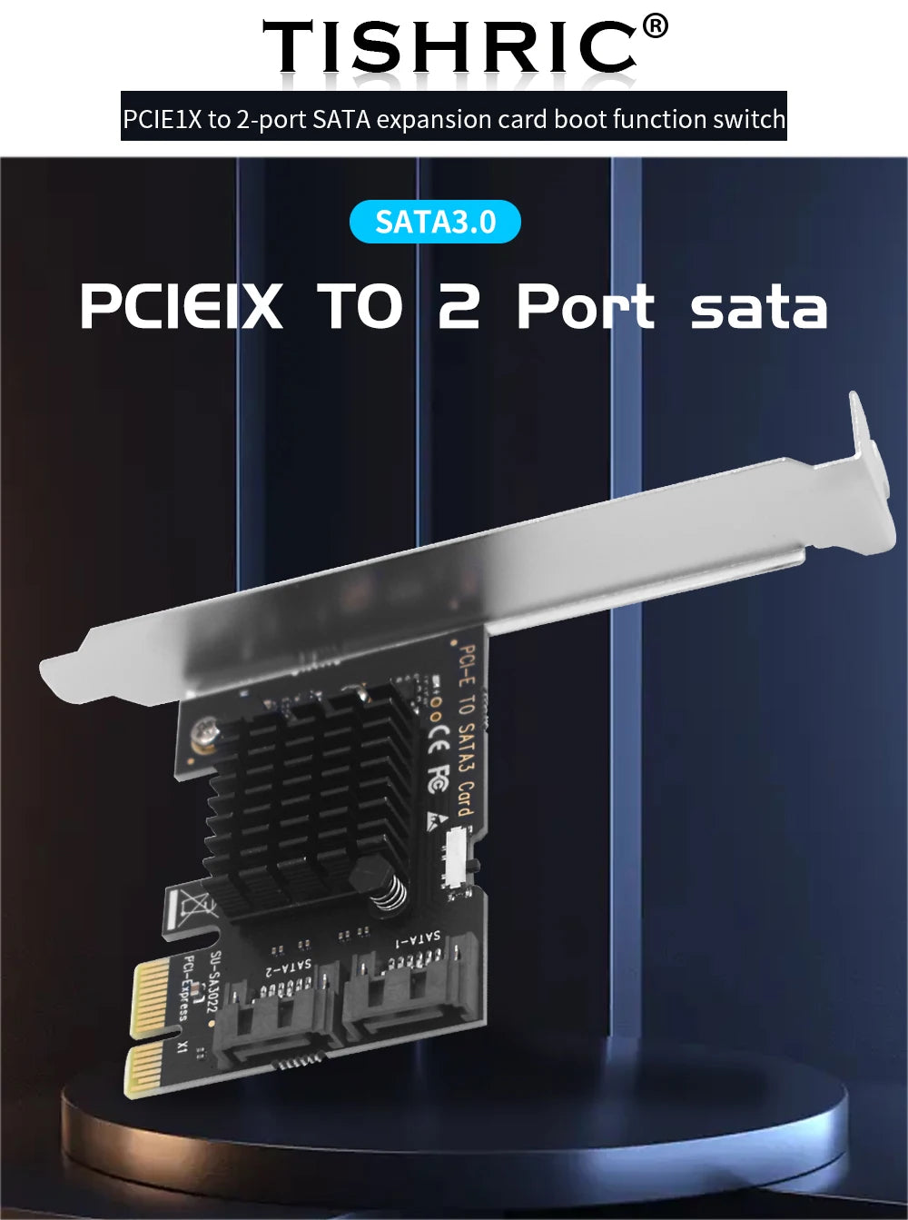 TISHRIC PCI-E 1x 4x 16x To PCIE 1X to 10 Sata PCIE 1X to 6 Sata PCIE