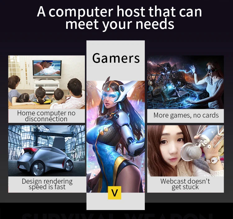 Memória RAM AOTESIER PC Gaming With Core i7 8GB 16GB 3200MB DDR3 I7